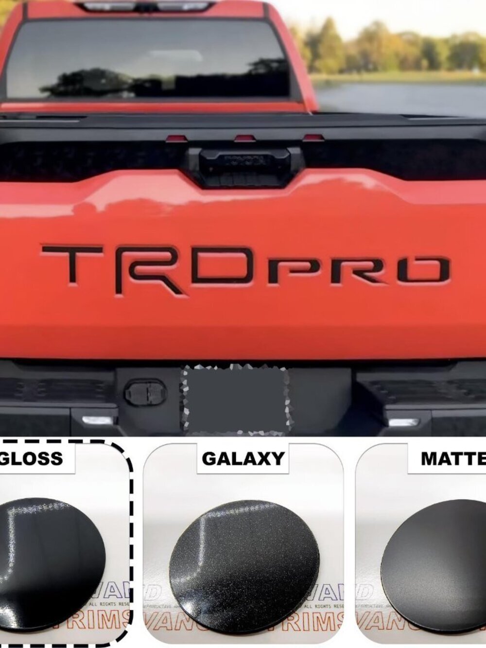 Tailgate Letters for Tundra TRD Pro 22-25 NOT VINYL GLOSS BLACK